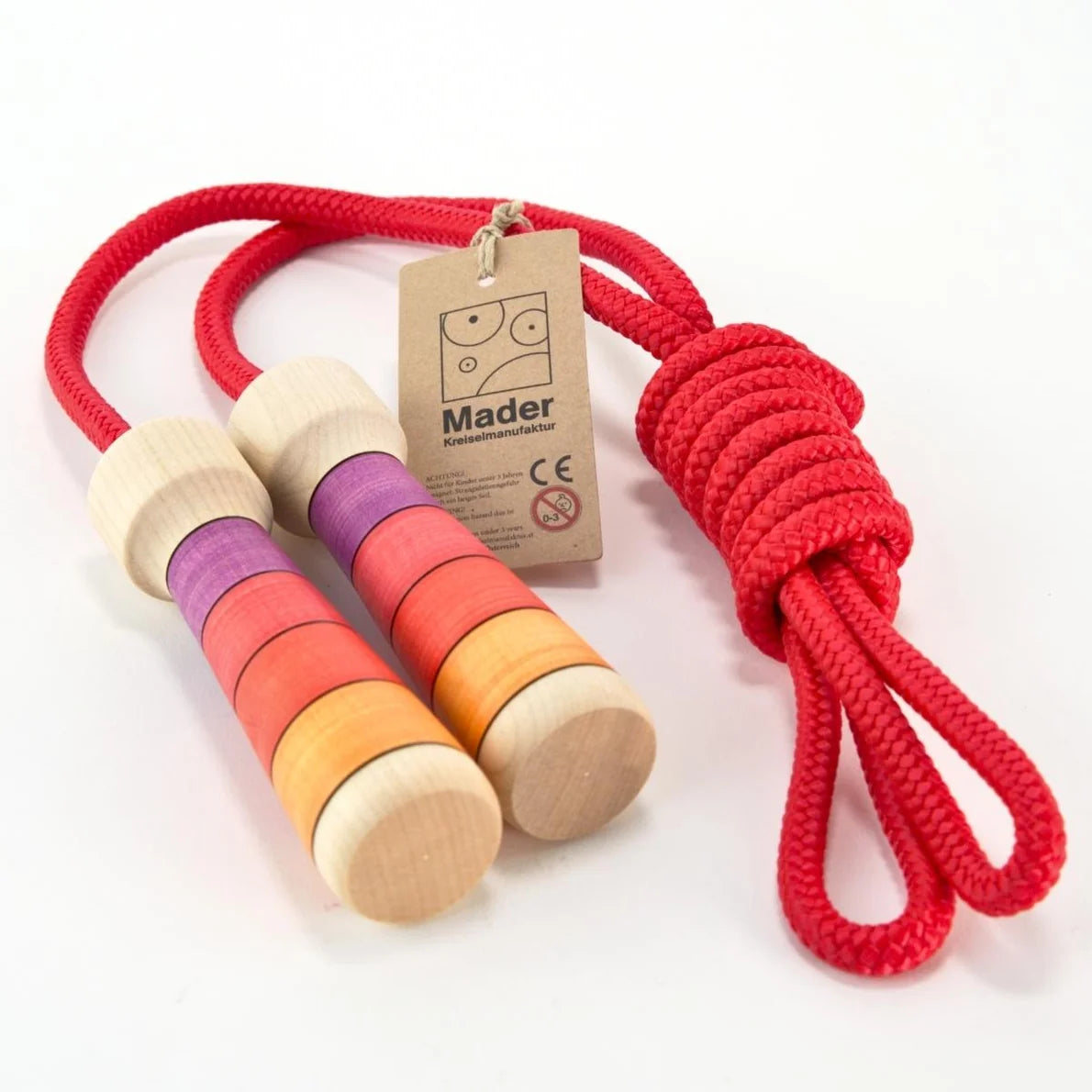 Mader Skipping Rope for Older Children Nylon Rope, Raspberry