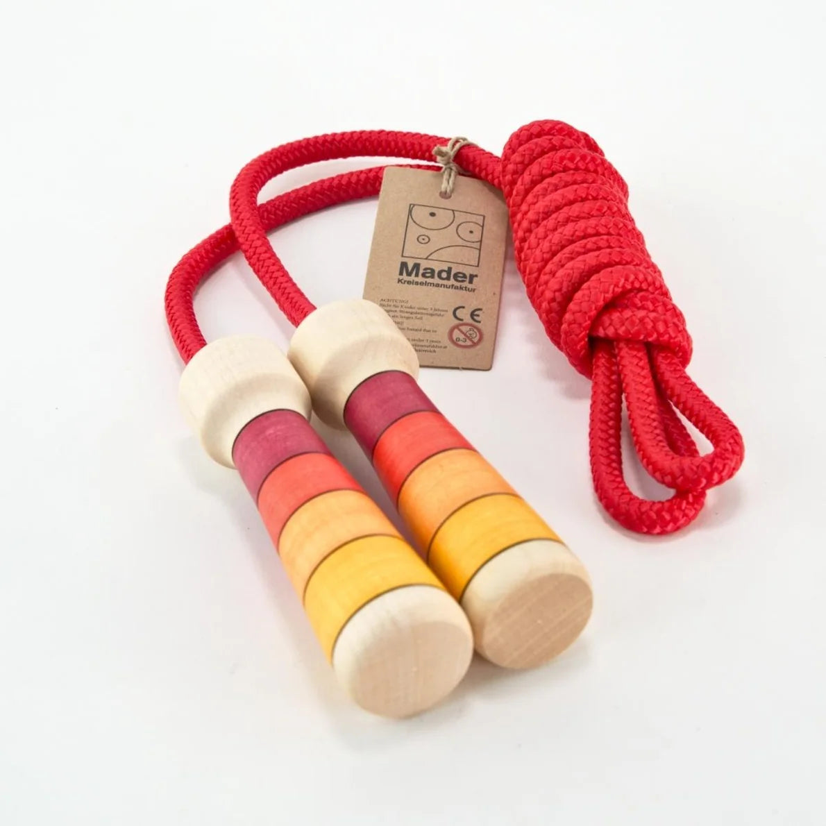 Mader Skipping Rope for Older Children Nylon Rope, Red