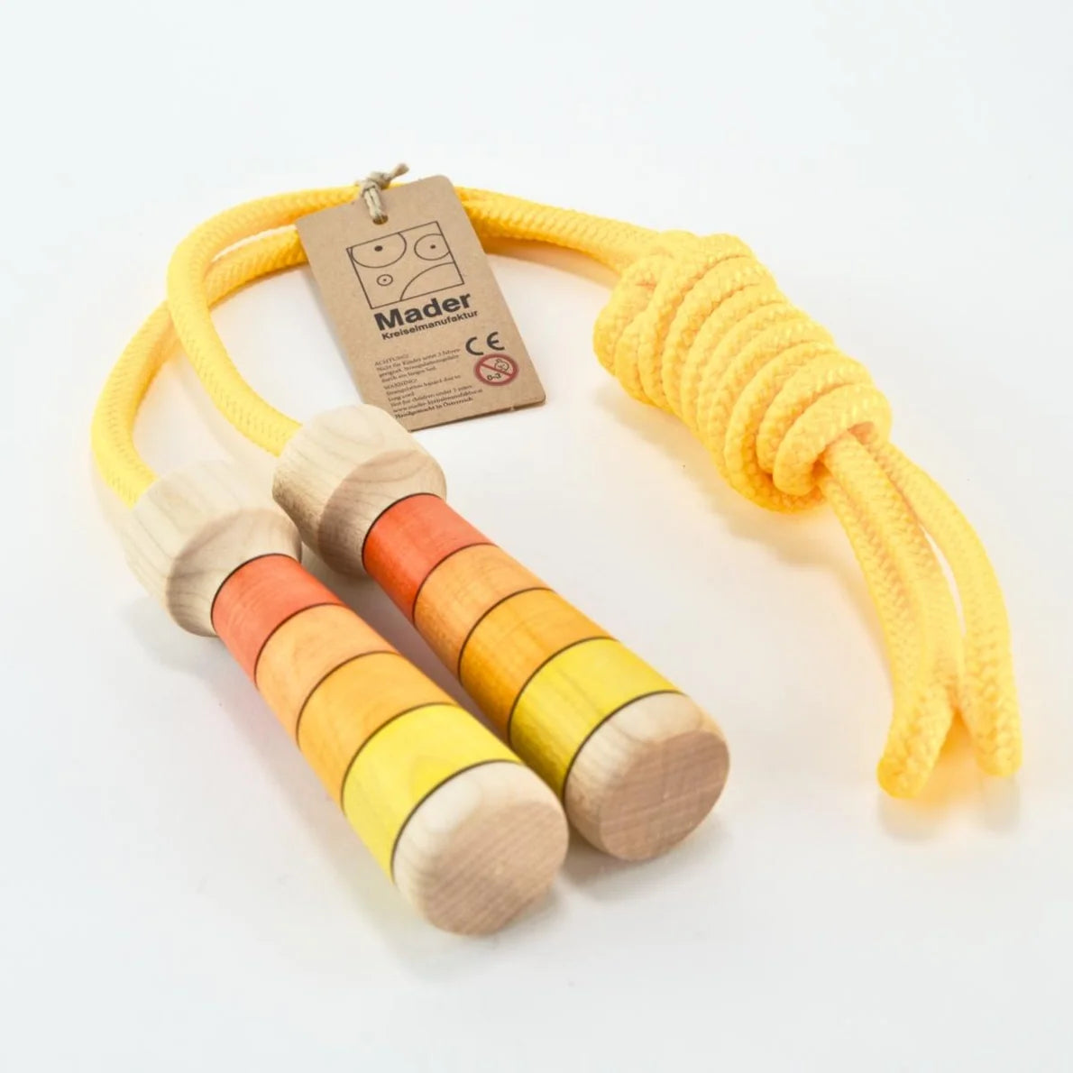 Mader Skipping Rope for Older Children Nylon Rope, Yellow