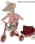 Maileg Abri a Tricycle Mouse Red