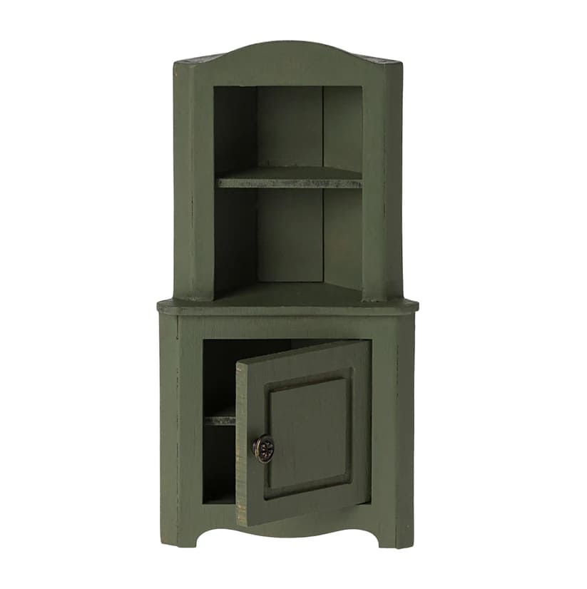 Maileg Corner Cabinet Mouse Dark Green