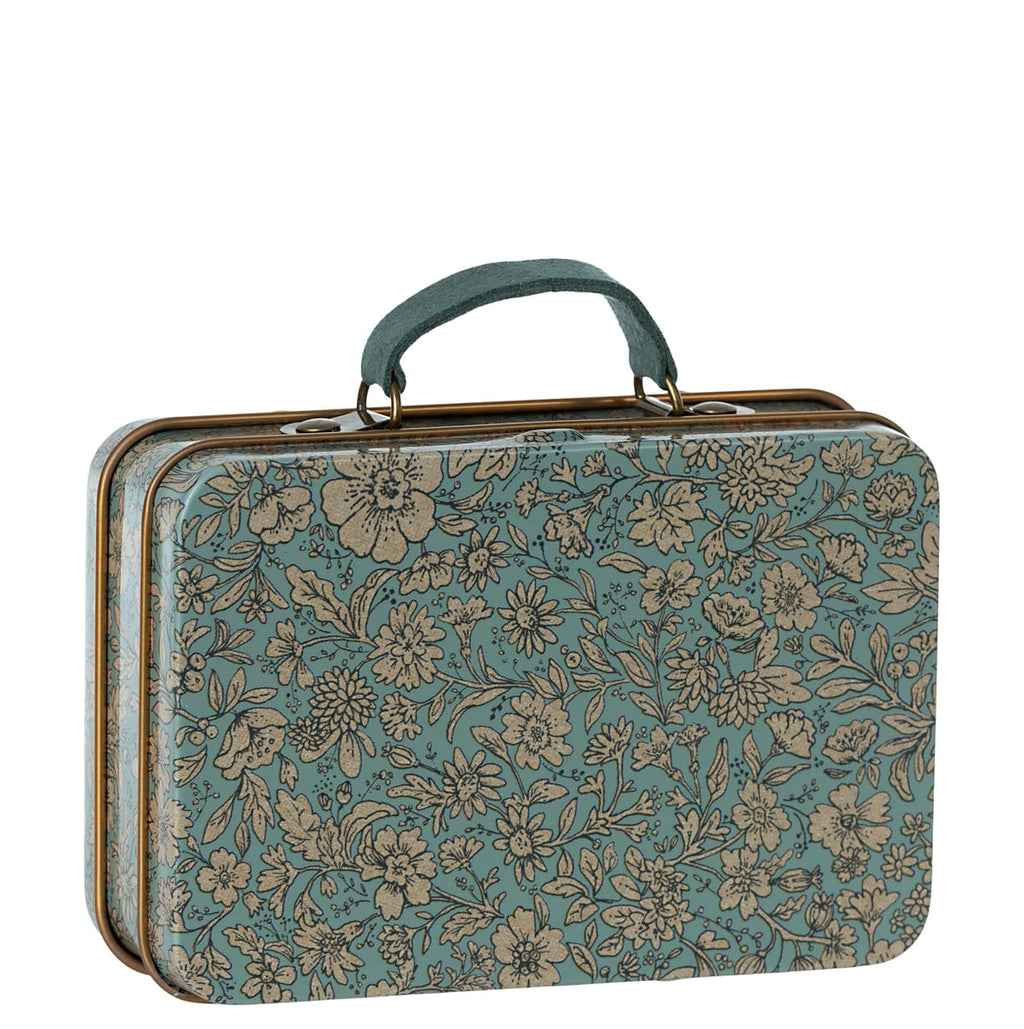 Maileg Metal Suitcase Travel blossom blue