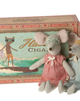 Maileg Mum and Dad Mouse in Cigarbox