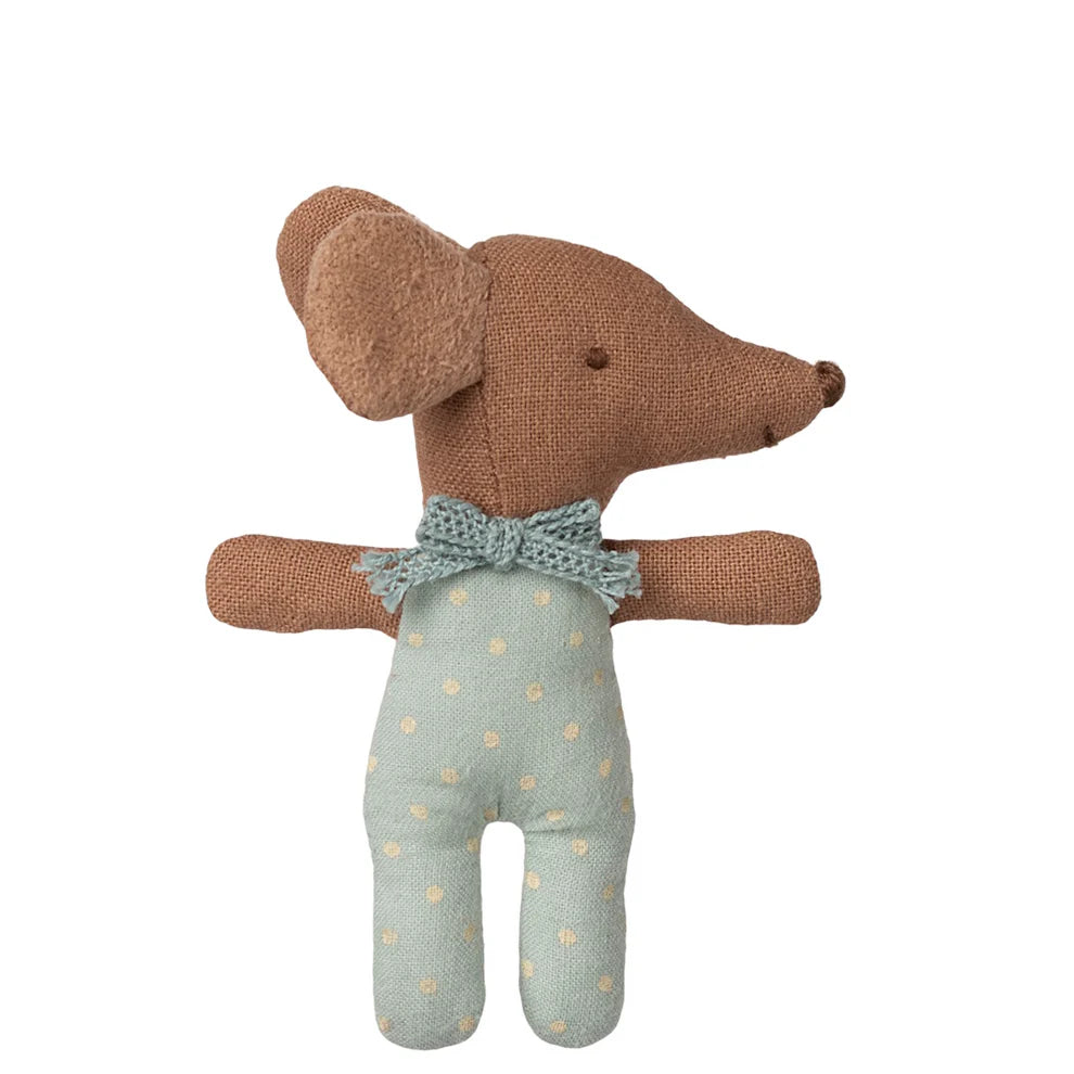 Maileg Sleepy Wakey Baby Mouse Blue 2025