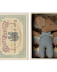 Maileg Sleepy Wakey Baby Mouse in box Blue