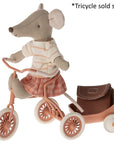 Maileg Tricycle Mouse Big Sister Coral