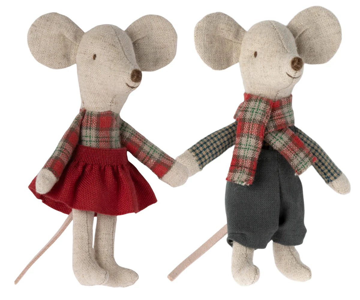 Maileg Winter Mice Twins in a House