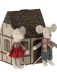 Maileg Winter Mice Twins in a House