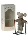 Maileg Winter Mouse with Skis Big Brother