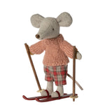Load image into Gallery viewer, Maileg Winter Mouse with Skis Big Sister

