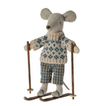 Load image into Gallery viewer, Maileg Winter Mouse with Skis Dad
