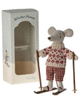 Maileg Winter Mouse with Skis Mum