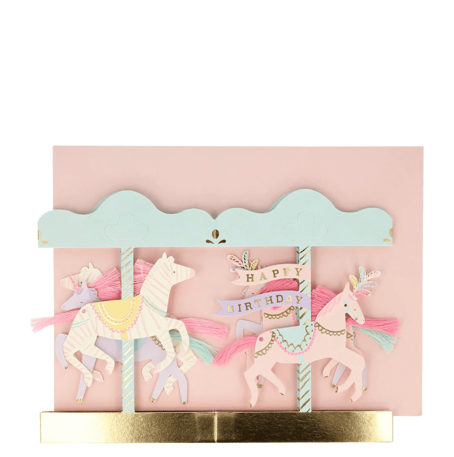 Meri Meri Carousel Stand-Up Birthday Card