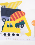 Meri Meri Construction Vehicles Birthday Card