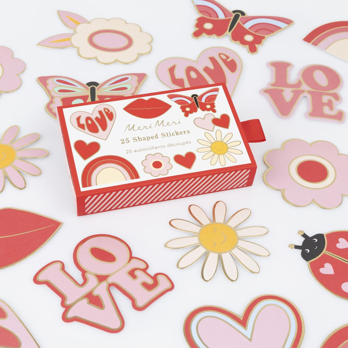 Meri Meri Groovy Love Shaped Stickers