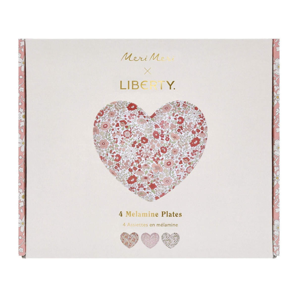 Meri Meri x Liberty Mixed Set Reusable Heart Plates