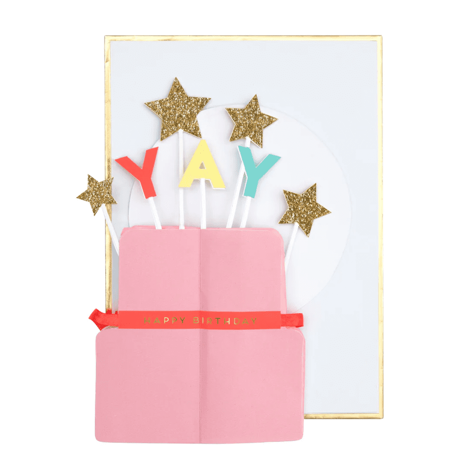 Meri Meri Yay! Cake Stand-Up Birthday Card
