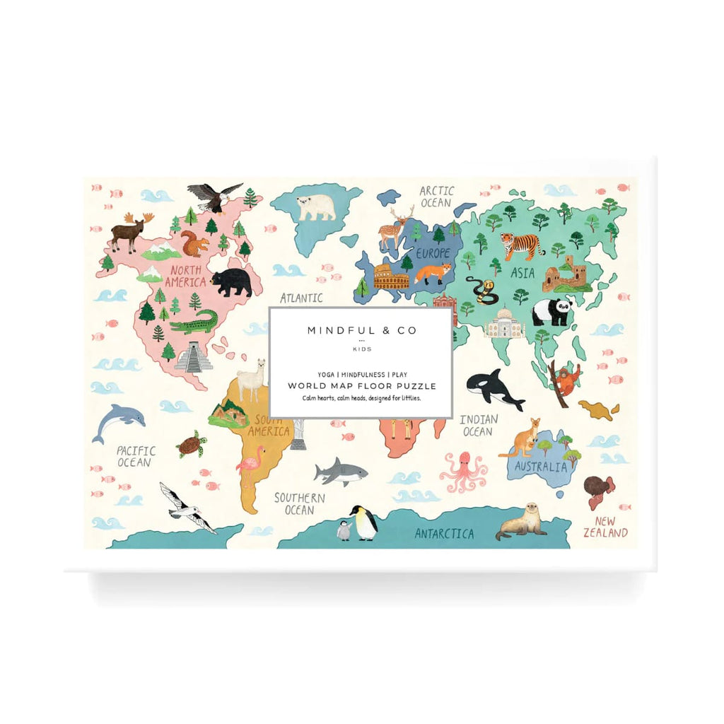 Mindful and Co World Map Floor Puzzle