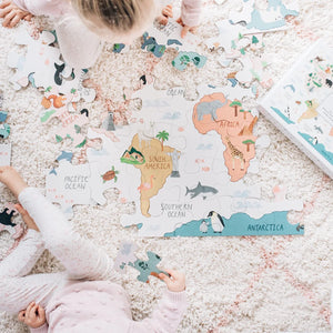 Mindful and Co World Map Floor Puzzle