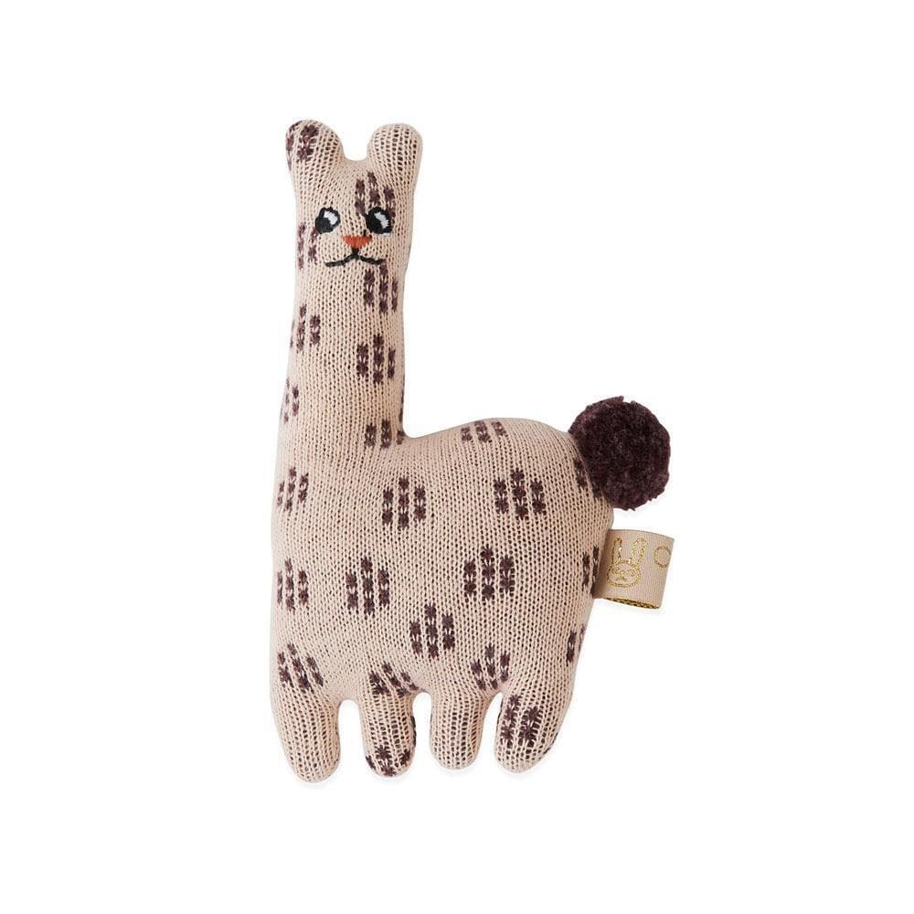 OYOY Lama Cotton Baby Rattle