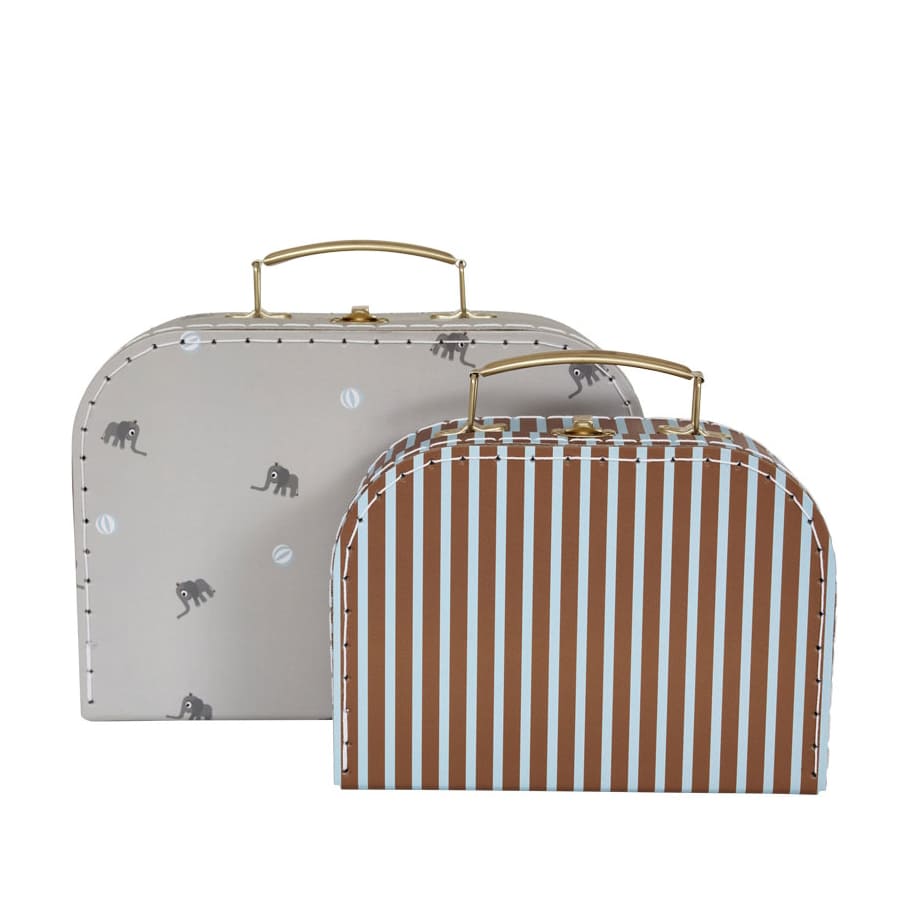 OYOY Mini Suitcase Elephant & Stripe