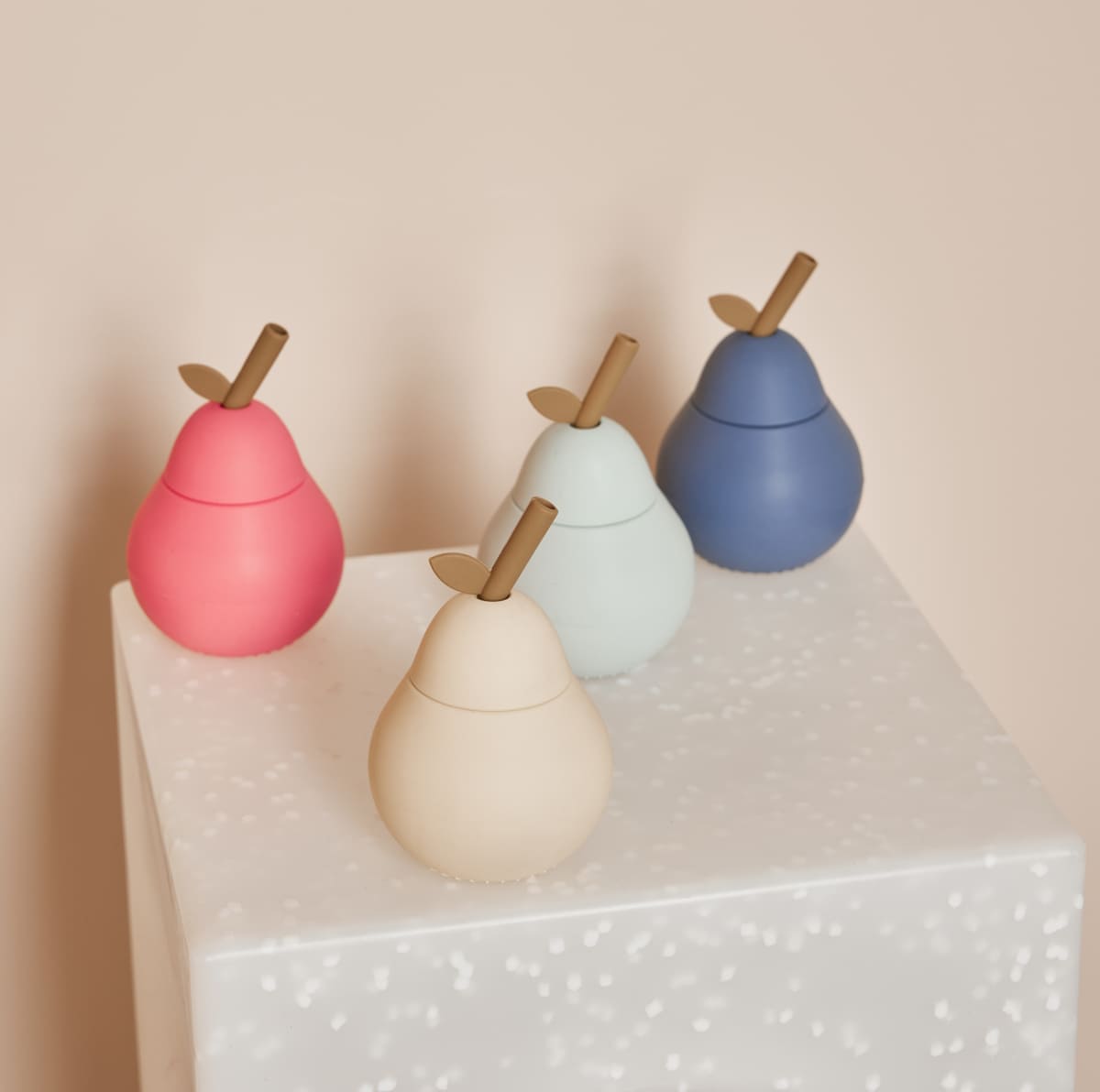 OYOY Mini Pear Silicone Cup Vanilla