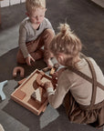 OYOY Wooden Rainbow Wagon w.Blocks