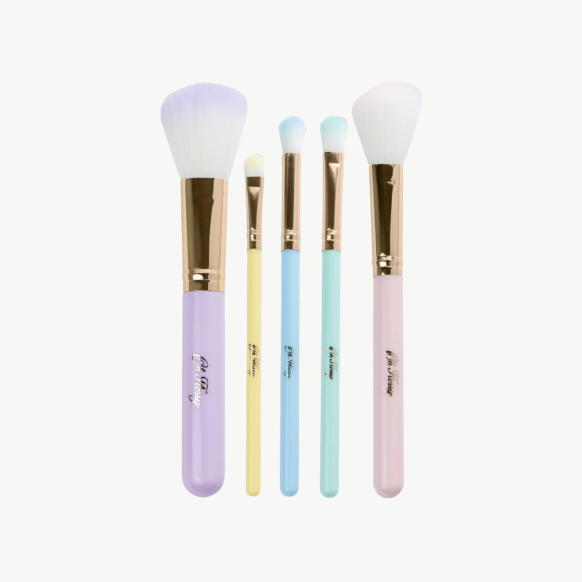 Oh Flossy 5-Piece Rainbow Makeup Brush Set