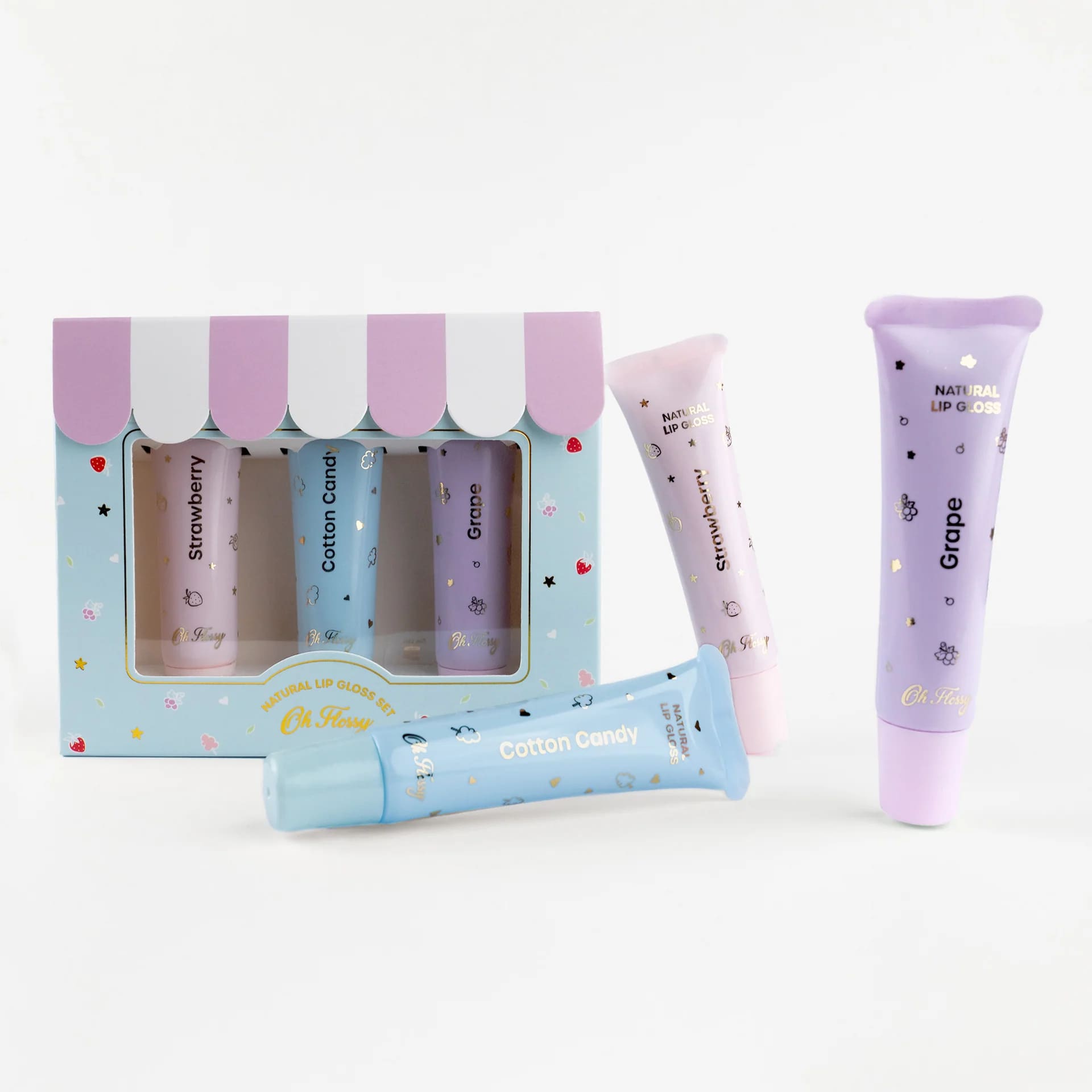 Oh Flossy Kids Natural Lip Gloss Set