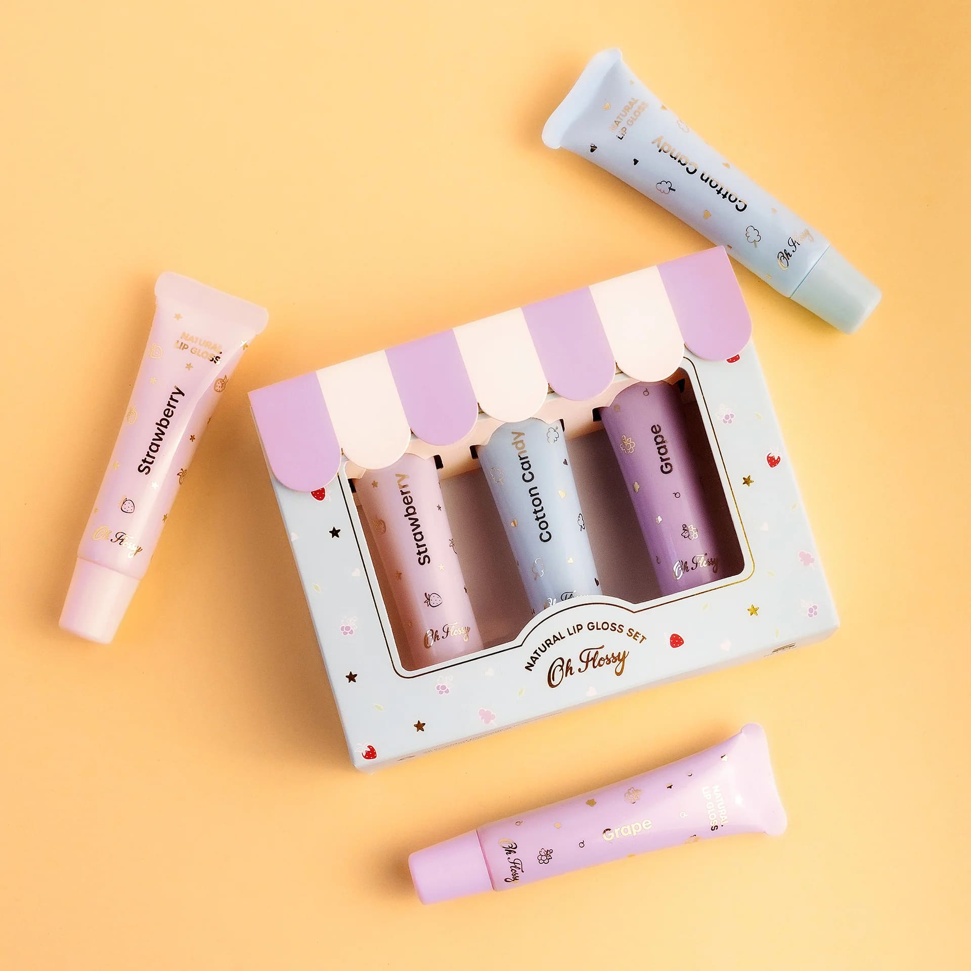 Oh Flossy Kids Natural Lip Gloss Set