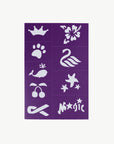 Oh Flossy Reusable Adhesive Face Paint & Makeup Stencils - Purple