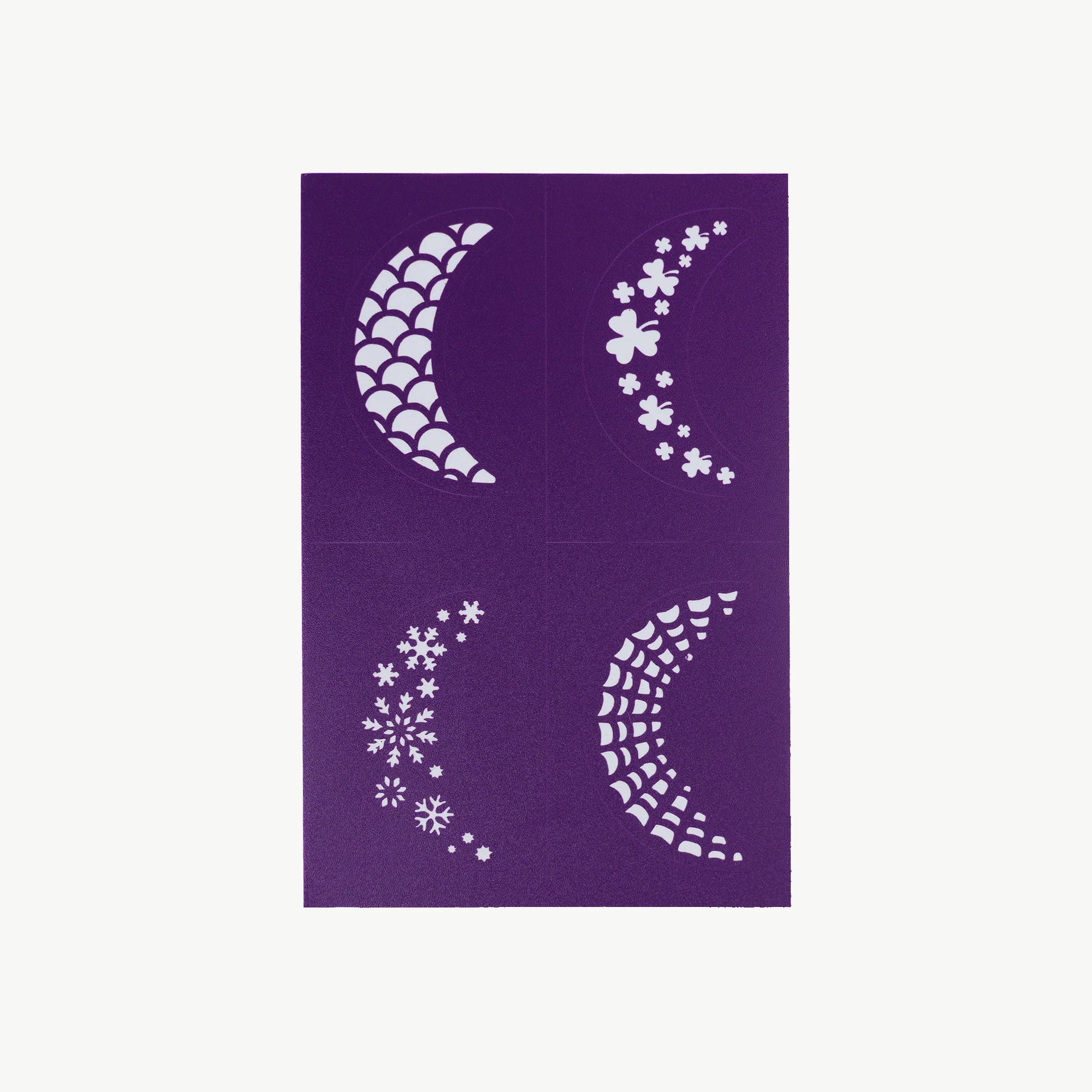 Oh Flossy Reusable Adhesive Face Paint &amp; Makeup Stencils - Purple