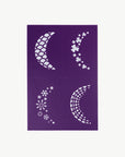 Oh Flossy Reusable Adhesive Face Paint & Makeup Stencils - Purple