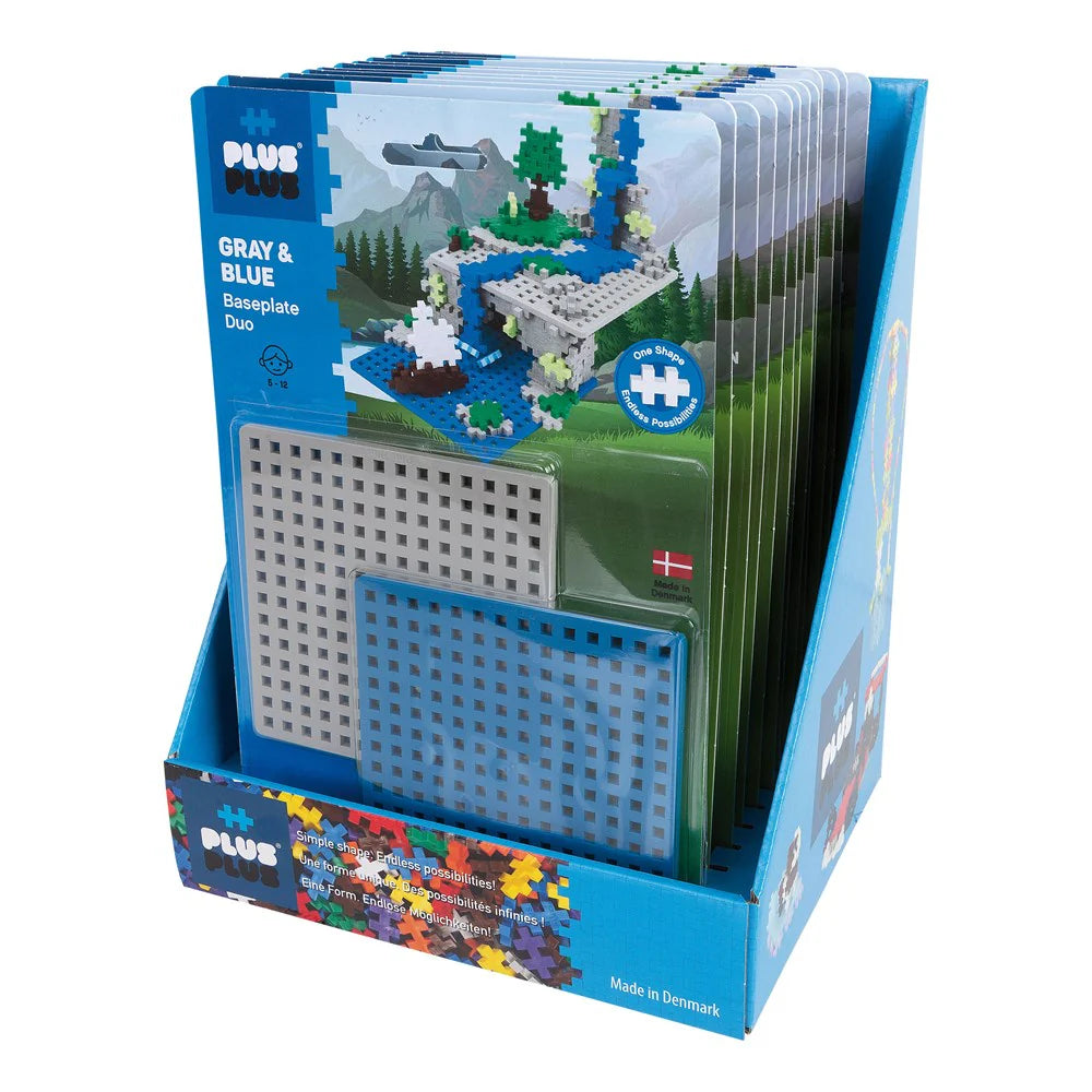 Plus-Plus Baseplates Blue & Grey