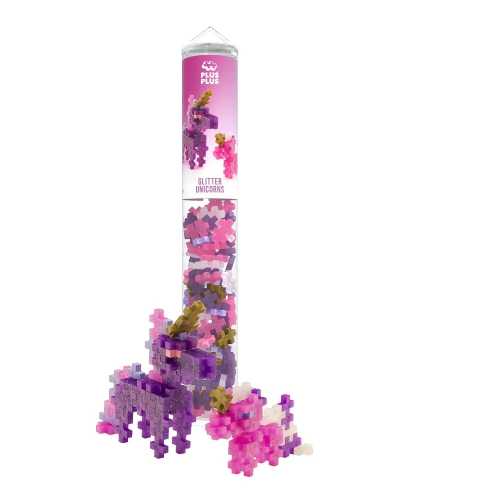 Plus Plus Glitter Unicorns 100 pcs Tube