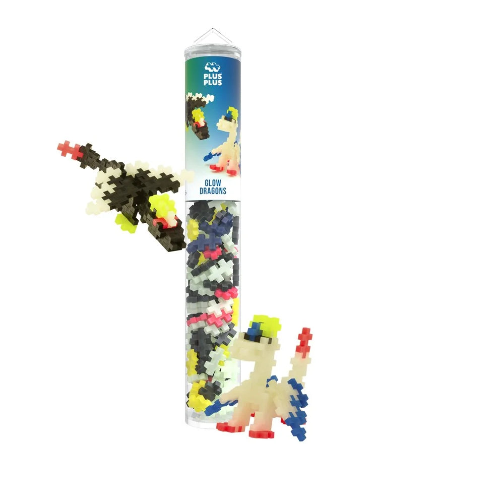 Plus Plus Glow Dragons 100 pcs Tube