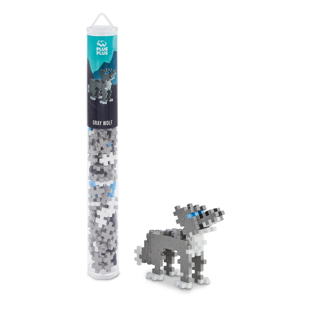 Plus Plus Grey Wolf 100 pcs Tube
