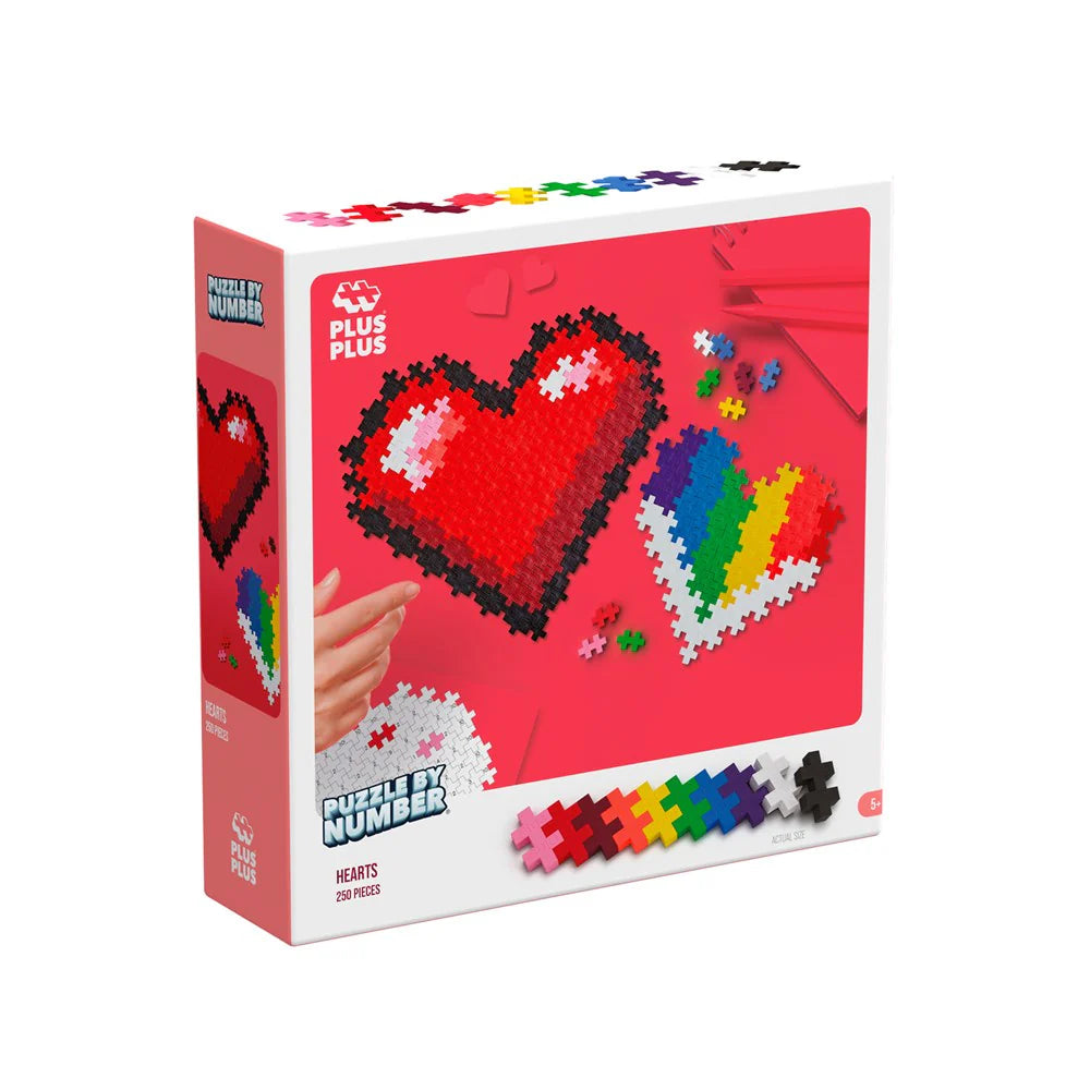 Plus-Plus Puzzle By Number 250 pcs Hearts