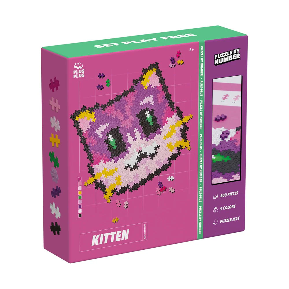 Plus-Plus Puzzle By Number Kitten