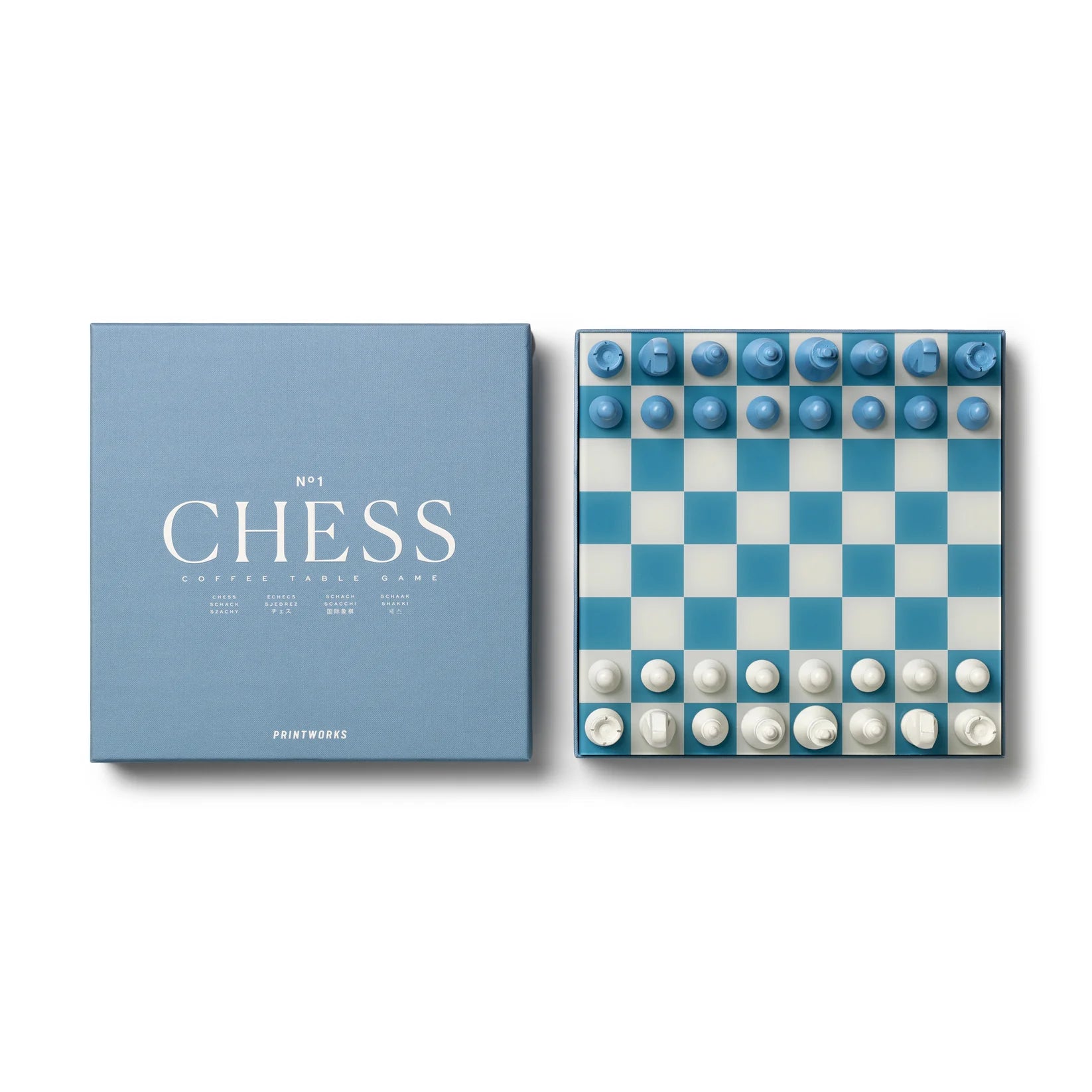 Printworks Chess Set Dusty Blue