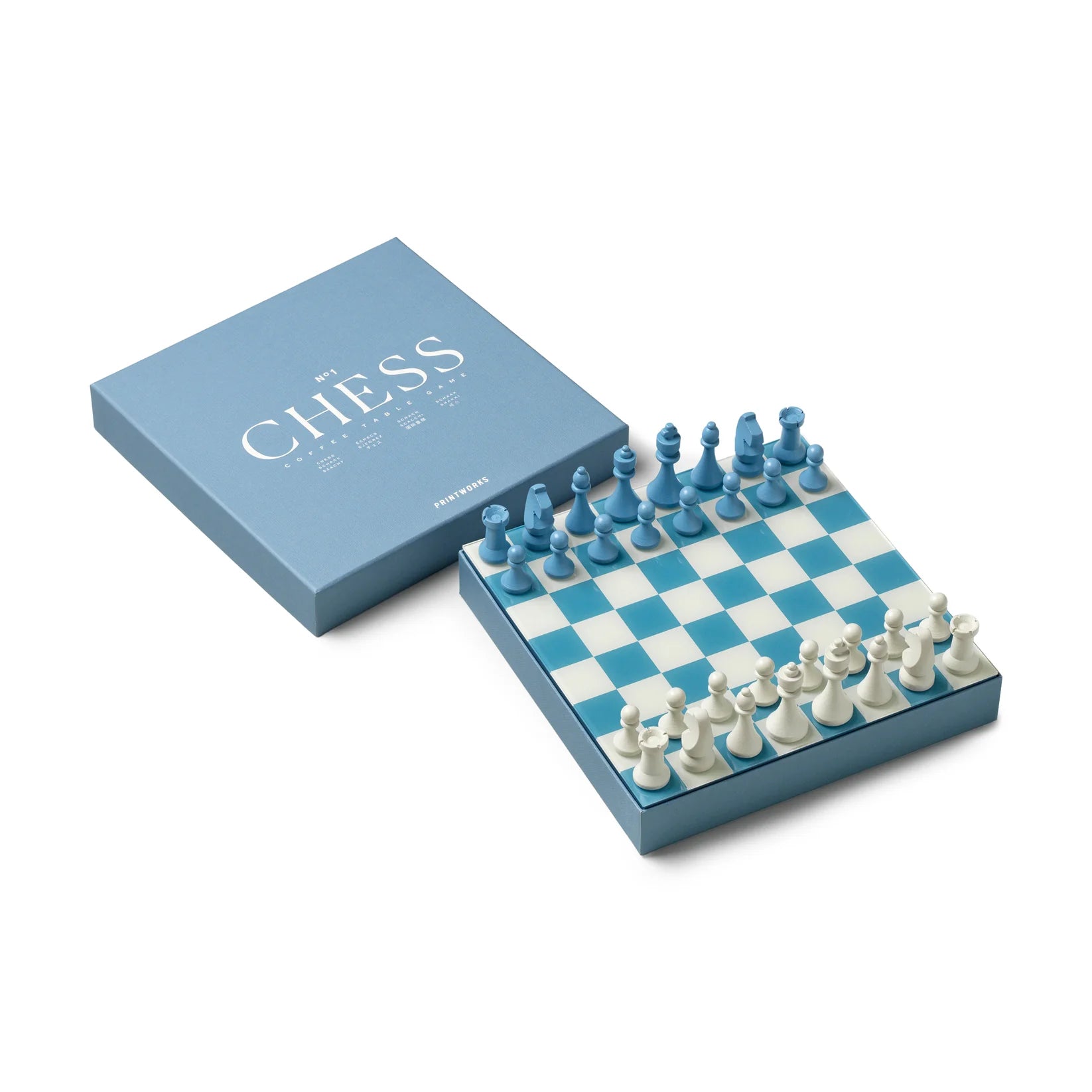 Printworks Classic Chess Set Dusty Blue