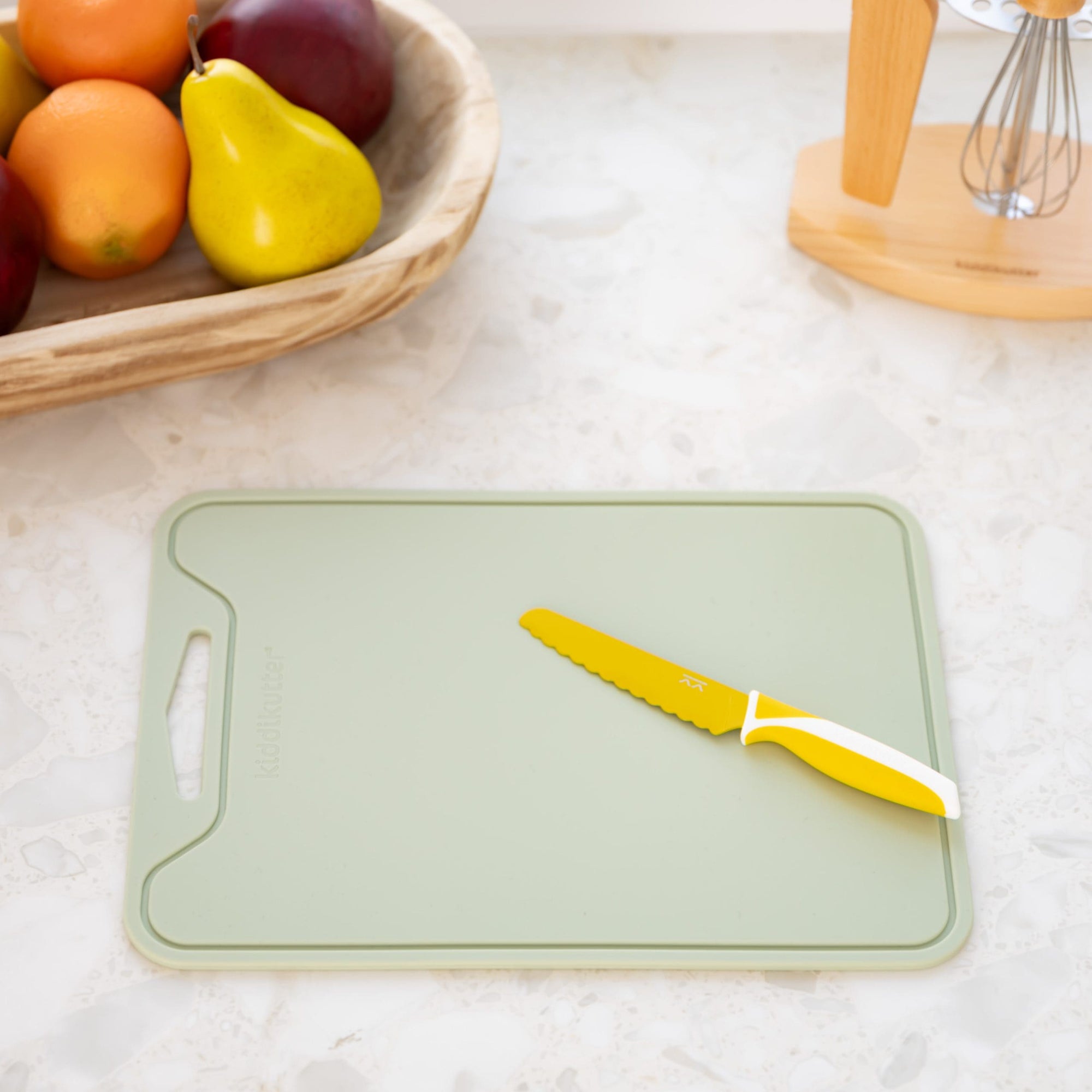 Kiddikutter Sage Silicone Cutting Board