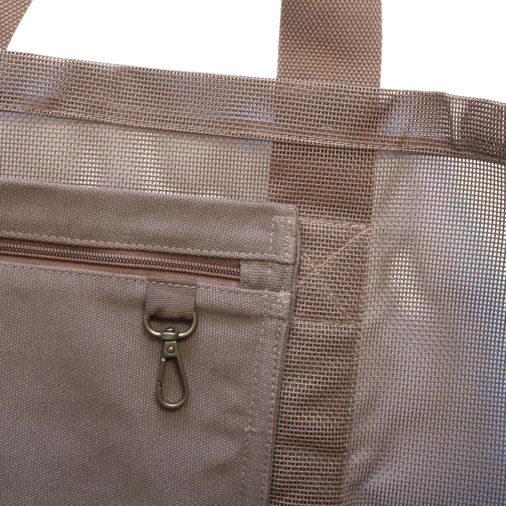 Sande Kids Beach Hauler Mini Beach Bag Espresso zipper