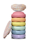 Stapelstein Balance Stepping Stones Original Board Combination Set of 8 Rainbow Pastel 