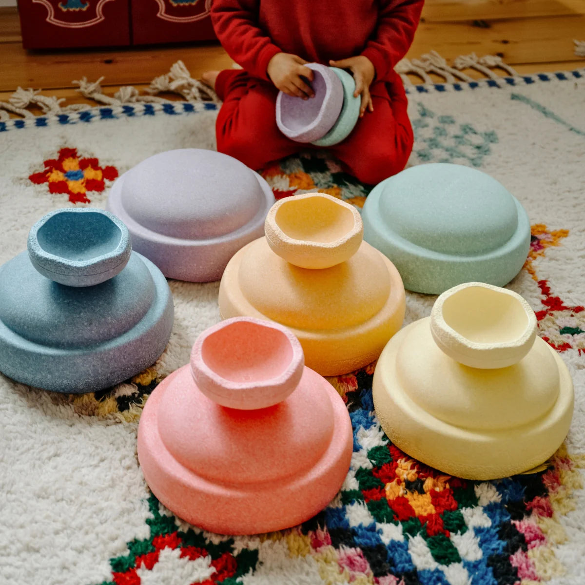 Stapelstein® Balance Stepping Stones Rainbow Pastel Mini