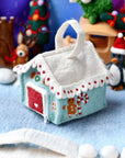 Tara Treasures Felt Blue Gingerbread House Bag