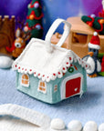 Tara Treasures Felt Blue Gingerbread House Bag