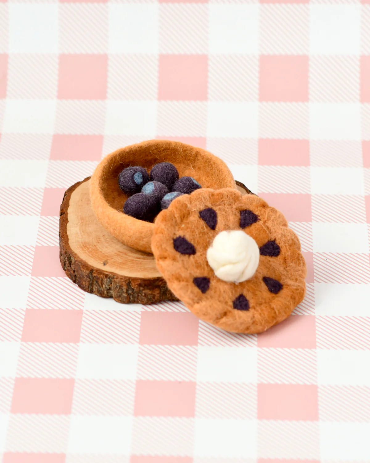 Tara Treasures Felt Blueberry Pie Play Food Set