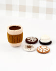 Tara Treasures Felt Coffee Cup with Interchangeable Toppings