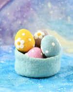 Load image into Gallery viewer, Tara Treasures Felt Floral and Dots Egg
